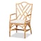 Baxton Studio Delta Modern and Contemporary Natural Finished Rattan Armchair 185-11881-Zoro - alternate 1